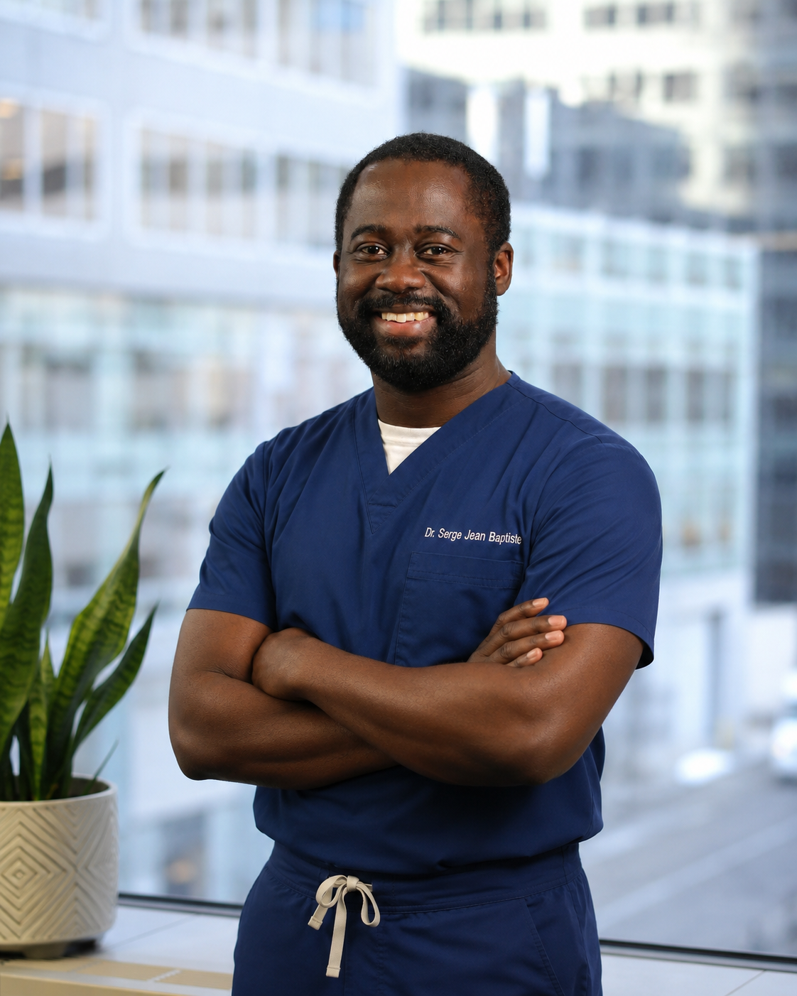 Portrait du Dr. Serge Jean-Baptiste, chiropraticien à la Clinique Dorsum de Longueuil.